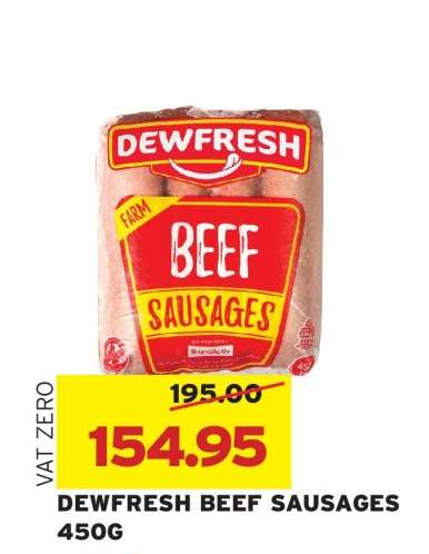 DEWFRESH BEEF SAUSAGES