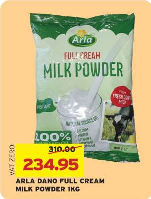 ARLA DANO FULL CREAM MILK POWDER 1KG