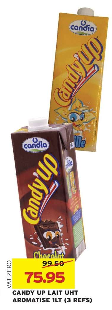 CANDY UP LAIT UHT AROMATISE 1LT (3 REFS)