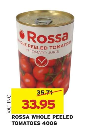 Rossa Whole Peeled Tomatoes 400g