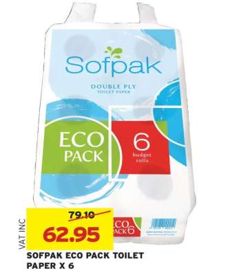 SOFPAK ECO PACK TOILET PAPER X 6