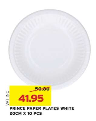 PRINCE PAPER PLATES WHITE