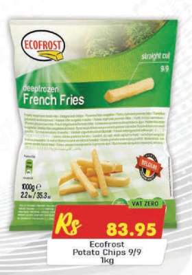 Ecofrost Potato Chips 9/9 1kg