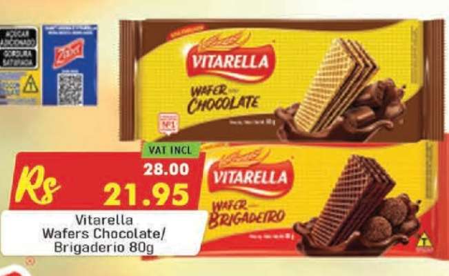 Vitarella Wafers Chocolate/Brigadeiro 80g
