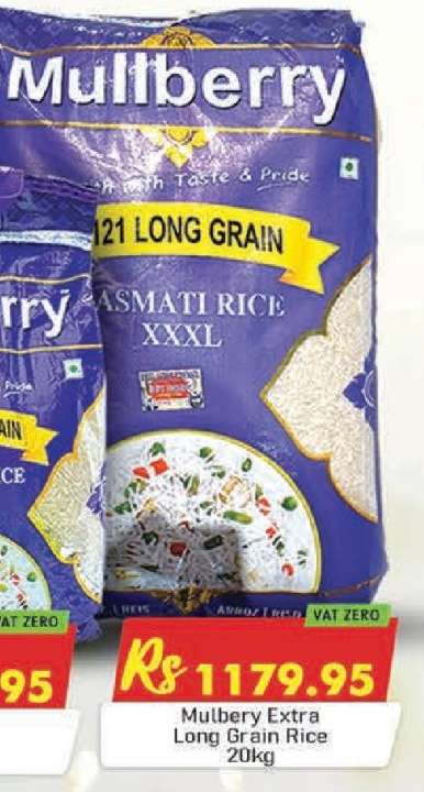 Mulberry Extra Long Grain Rice 20kg