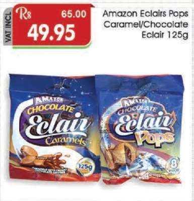 Amazon Eclairs Pops Caramel/Chocolate Eclair 125g