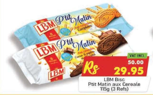 LBM Bisc Ptit Matin aux Cereale 115g (3 Refs)