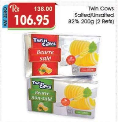 Twin Cows Salted/Unsalted 82% 200g (2 Refs)