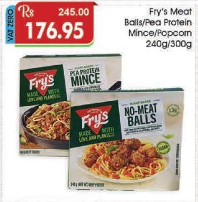 Fry’s Meat Balls/Pea Protein Mince/Popcorn 240g/300g