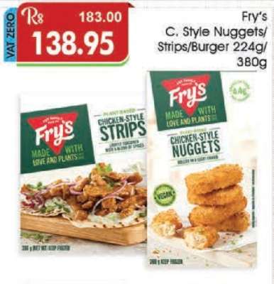 Fry's C. Style Nuggets/Strips/Burger 224g/380g
