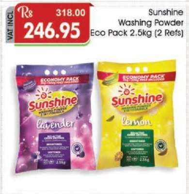 Sunshine Washing Powder Eco Pack 2.5kg (2 Refs)