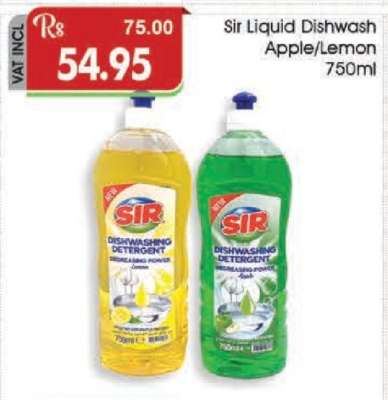 Sir Liquid Dishwash Apple/Lemon 750ml