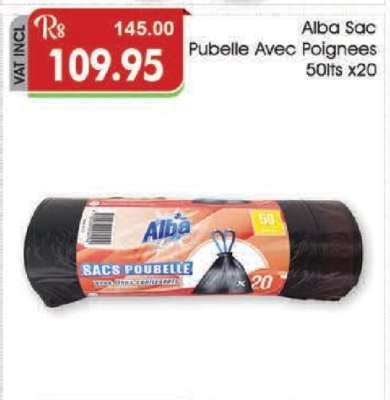 Alba Sac Poubelle Avec Poignees 50lts x20