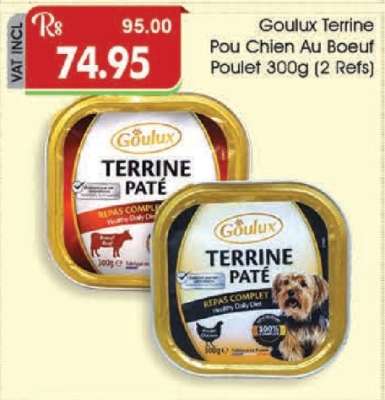 Goulux Terrine Pou Chien Au Boeuf Poulet 300g (2 Refs)