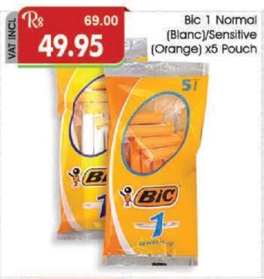 Bic 1 Normal (Blanc)/Sensitive (Orange) x5 Pouch
