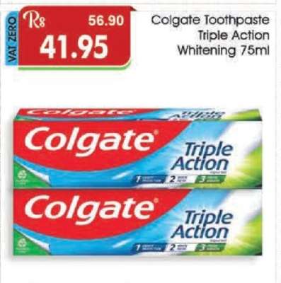 Colgate Toothpaste Triple Action Whitening 75ml