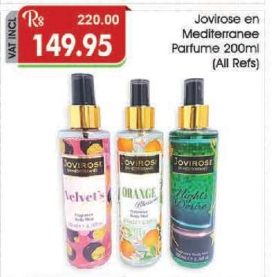 Jovirose en Mediterranee Parfume 200ml (All Refs)