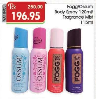 Fogg/Ossum Body Spray 120ml/Fragrance Mist 115ml