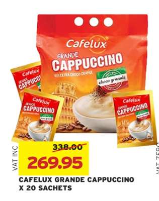 CAFELUX GRANDE CAPPUCCINO X 20 SACHETS