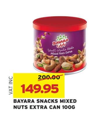 BAYARA SNACKS MIXED NUTS EXTRA CAN 100G