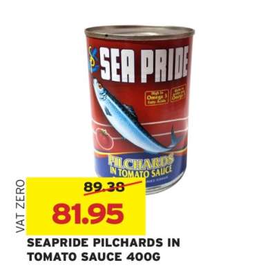 SEAPRIDE PILCHARDS IN TOMATO SAUCE 400G