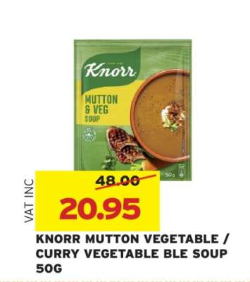 KNORR MUTTON VEGETABLE / CURRY VEGETABLE BLE SOUP 50G