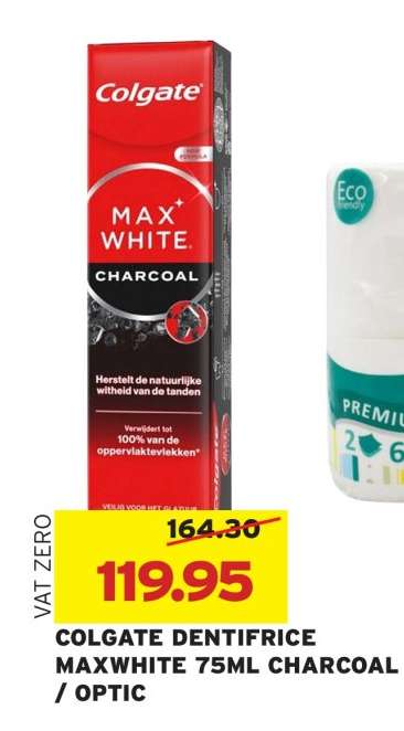 COLGATE DENTIFRICE MAXWHITE 75ML CHARCOAL / OPTIC