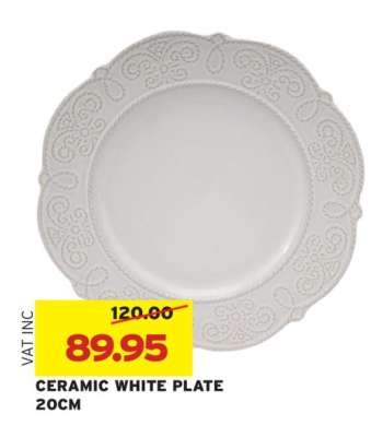 CERAMIC WHITE PLATE
