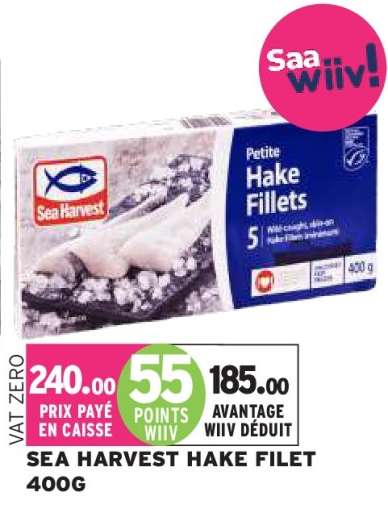 SEA HARVEST HAKE FILET 400G
