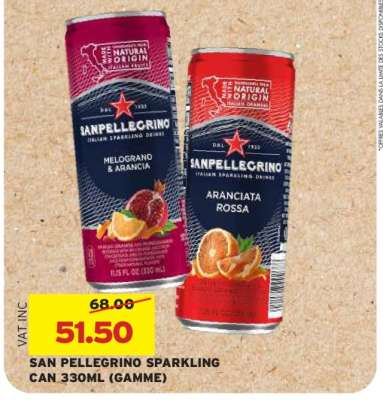 SAN PELLEGRINO SPARKLING CAN 330ML (GAMME)