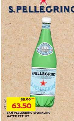 SAN PELLEGRINO SPARKLING WATER PET 1LT