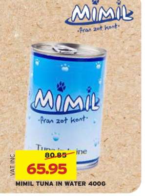 MIMIL TUNA IN WATER 400G
