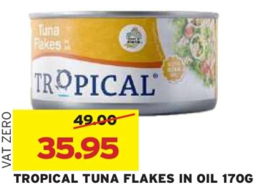 TROPICAL TUNA FLAKES IN OIL 170G
