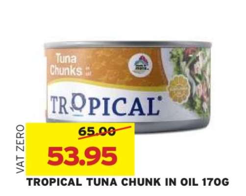 TROPICAL TUNA CHUNK IN OIL 170G