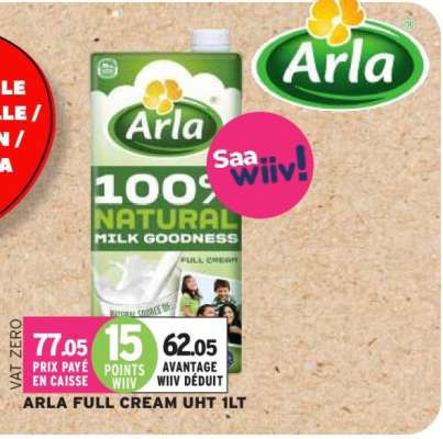 ARLA FULL CREAM UHT 1LT