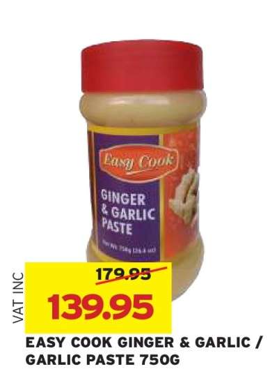 EASY COOK GINGER & GARLIC / GARLIC PASTE 750G