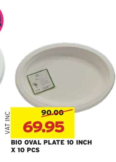 BIO OVAL PLATE 10 INCH X 10 PCS