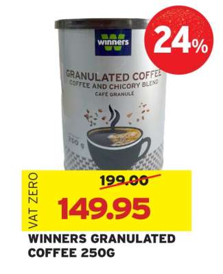 WINNERS GRANULATED COFFEE 250G