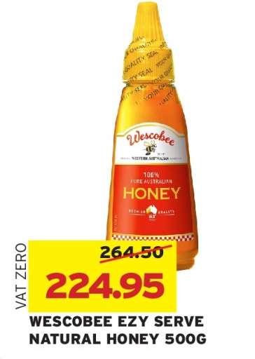 WESCOBEE EZY SERVE NATURAL HONEY 500G
