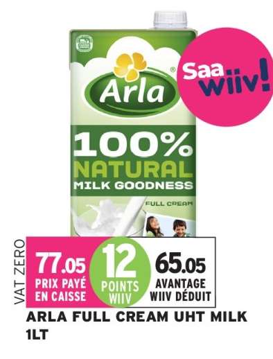 ARLA FULL CREAM UHT MILK 1LT
