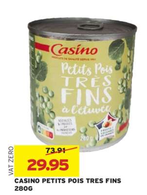 CASINO PETITS POIS TRES FINS 280G