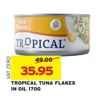 TROPICAL TUNA FLAKES IN OIL 170G