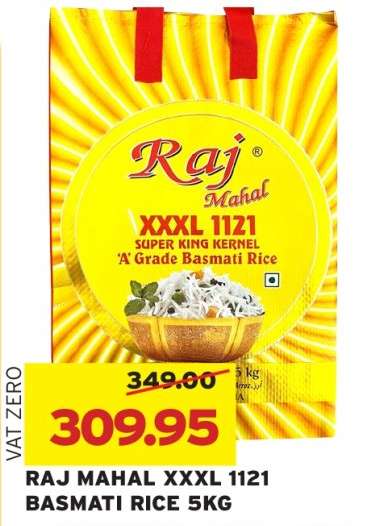 RAJ MAHAL XXXL 1121 BASMATI RICE 5KG