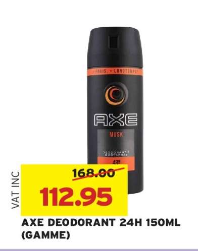 AXE DEODORANT 24H 150ML (GAMME)