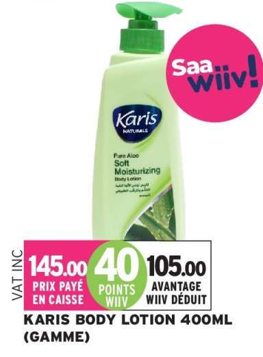 KARIS BODY LOTION 400ML (GAMME)