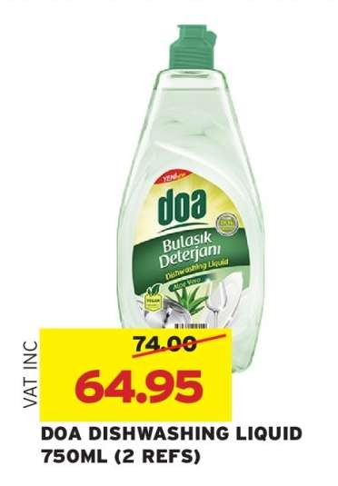 DOA DISHWASHING LIQUID 750ML (2 REFS)