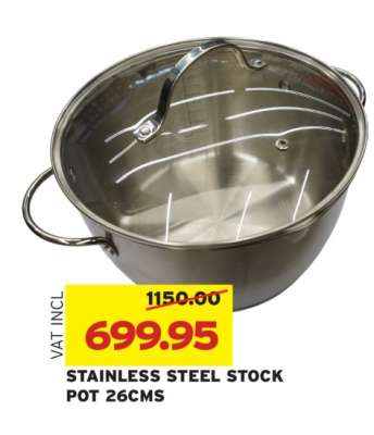 STAINLESS STEEL STOCK POT 26CMS