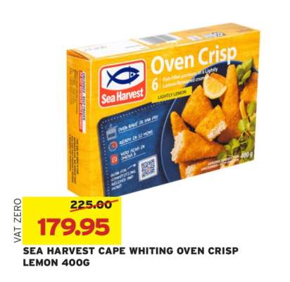 Sea Harvest Cape Whiting Oven Crisp Lemon 400g