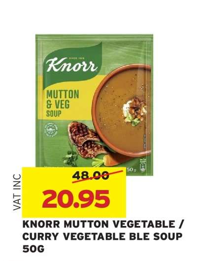 KNORR MUTTON VEGETABLE / CURRY VEGETABLE BLE SOUP 50G