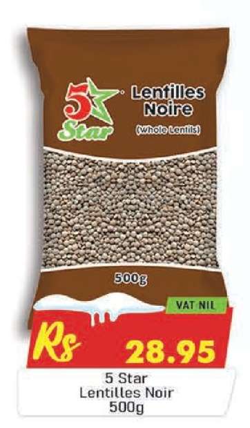5 Star Lentilles Noir 500g